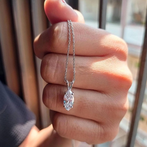 Marquise Cut Diamond Solitaire Pendant For Women