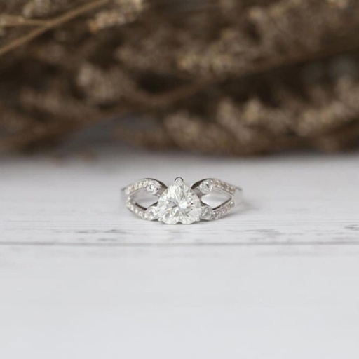  Heart Shape  Ring Brilliant Wedding Ring 14K White Gold Engagement and Promise Ring  Ring Collection , Gift