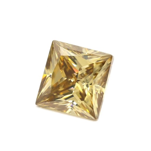 Loose Moissanite Brown Clean Princess Cut 6.70 MM