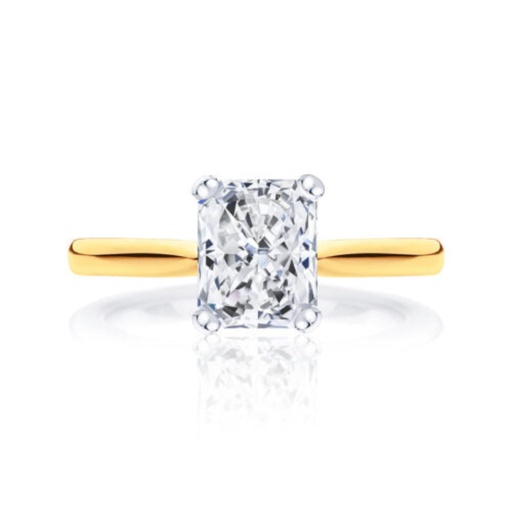  Radiant Cut Engagement Solitaire Ring For Women