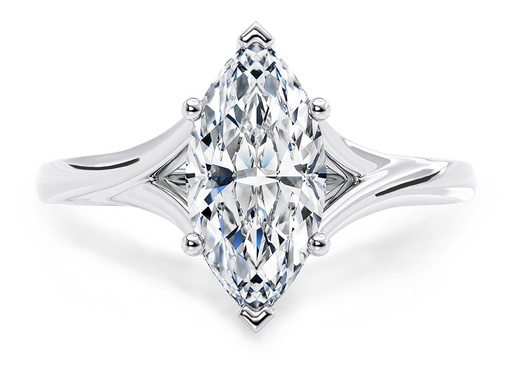  Marquise Cut Split Shank Engagement Ring For Women