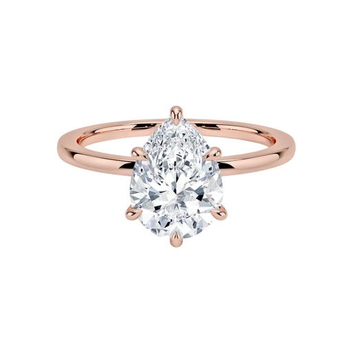  Pear Cut Diamond Solitaire Engagement Ring For Women