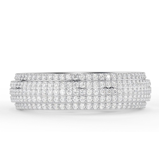 Round Cut Diamond Heavy Full Eternity Wedding Band For Women