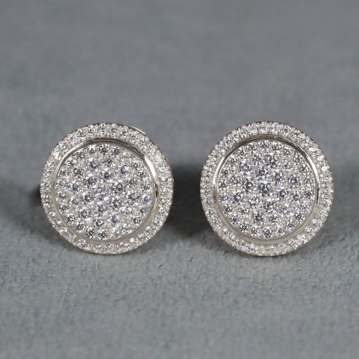 14 KT White Gold Luxurious Looking Lab Created Diamond Earring For Anniversary Gift For Your Partner