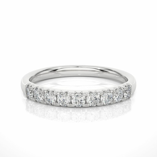  Round Cut Diamond Half Eternity Wedding Band For Women