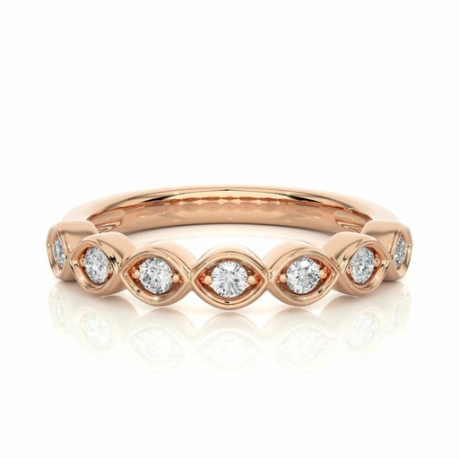  Round Cut 7 Stone Prong Set Diamond Half Eternity Band For Women