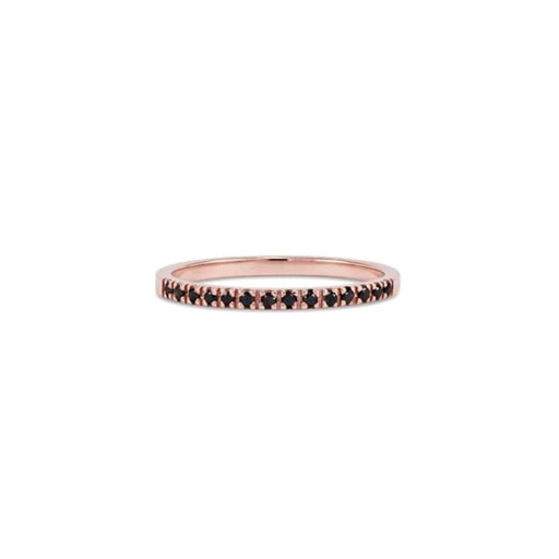 Black Round Cut Diamond Half Eternity Wedding Band For Women