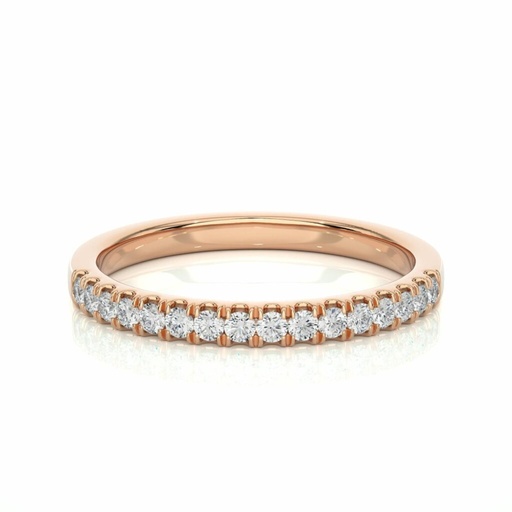  Round Cut Prong Setting Diamond Half Eternity Band For Women