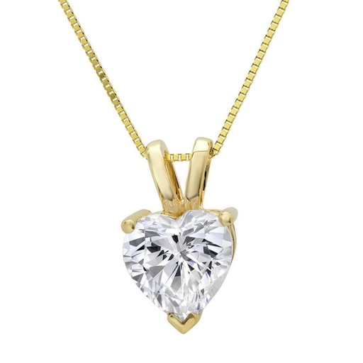  Heart Shaped Solitaire Prong Setting Diamond 