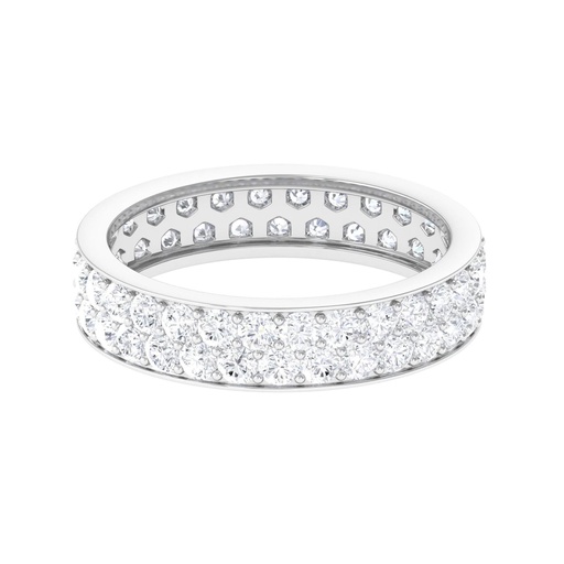 Round Double Line Full Eternity For Women