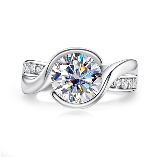  Engagement Ring 14K Gold  925 Sterling Silver Solitaire Twisted Anniversary Wedding Promise Ring for Women