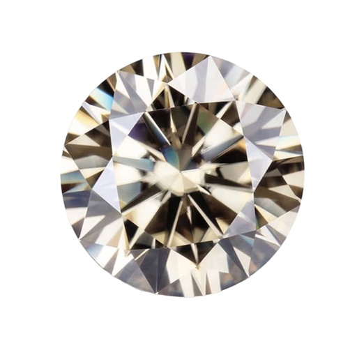 [MORDBR117.00] Loose Moissanite Brown Clean Round Cut 17.00 MM