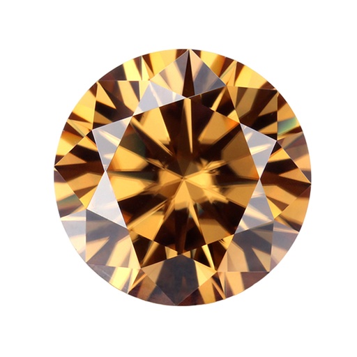 [MORDCVV15] Loose Moissanite Champagne Vivid Brown Clean Round Cut 5.00 MM