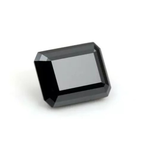 Loose Moissanite Jet Black Clean Radiant Cut 7.00 x 5.00 MM