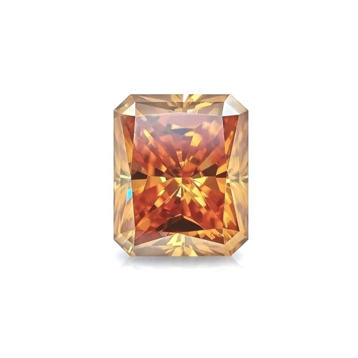 Loose Moissanite Champagne Vivid Brown Clean Radiant Cut 9.00 x 7.00 MM