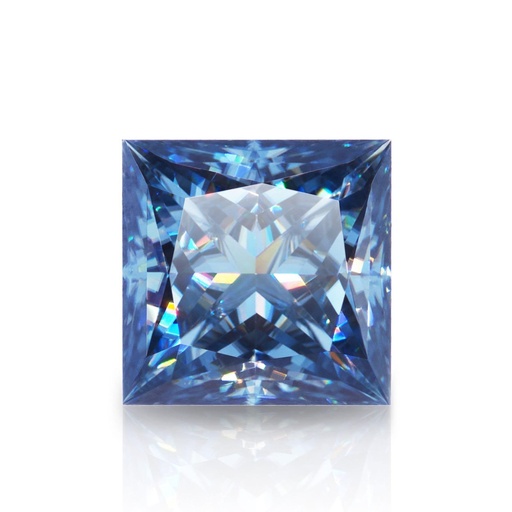 Loose Moissanite Royal Vivid Blue Clean Princess Cut 7.00 MM