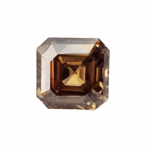 Loose Moissanite Brown Clean Asscher Cut 6.00 MM
