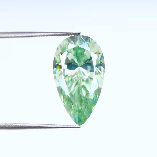 Loose Moissanite Green Clean Pear Cut 11.00 x 8.00 MM