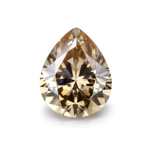 Loose Moissanite Brown Clean Pear Cut 12.00 x 9.00 MM