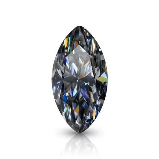 Loose Moissanite Grey Clean Marquise Cut 19.00 x 9.50 MM