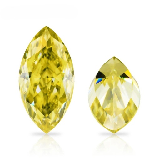 Loose Moissanite Canary Vivid Yellow Clean Marquise Cut 15.00 x 7.50 MM