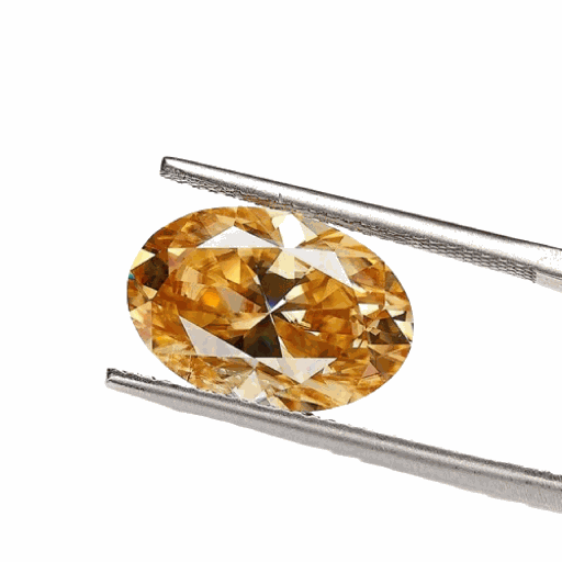 Loose Moissanite Champagne Vivid Brown Clean Oval Cut 12.00 x 10.00 MM