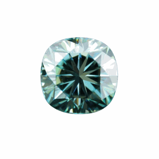 Loose Moissanite Green Clean Cushion Cut 15.00 MM