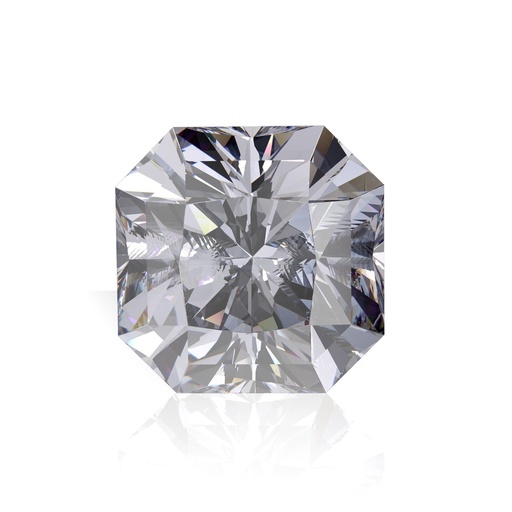 Loose Moissanite Grey Clean Square Radiant Cut 5.00 MM