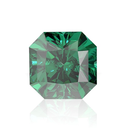 Loose Moissanite Emerald Vivid Green Clean Square Radiant Cut 7.00 MM