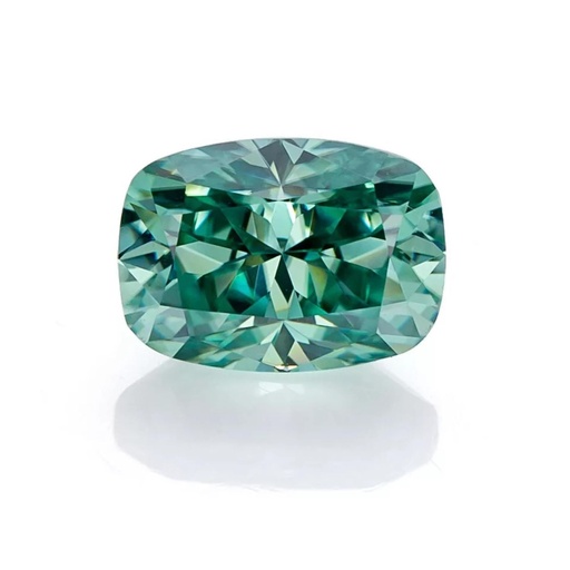 Loose Moissanite Green Clean Elongated Cushion Cut 12.00 x 10.00 MM