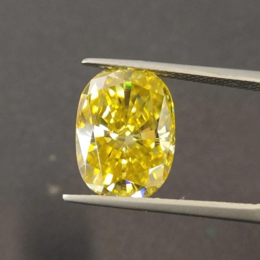 Loose Moissanite Canary Vivid Yellow Clean Elongated Cushion Cut 8.00 x 6.00 MM