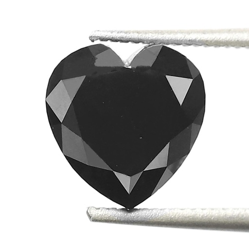 Loose Moissanite Jet Black Clean Heart Cut 6.00 MM