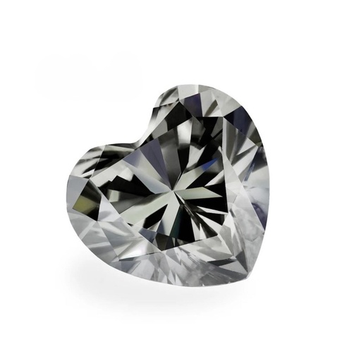 Loose Moissanite Grey Clean Heart Cut 7.50 MM
