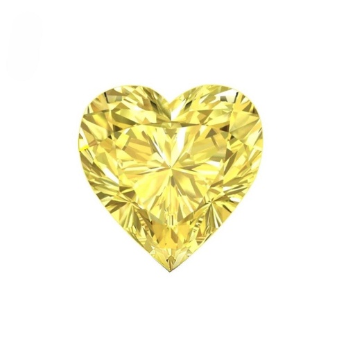 Loose Moissanite Canary Vivid Yellow Clean Heart Cut 6.00 MM
