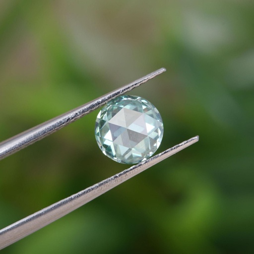 Loose Moissanite Green Clean Rose Cut Round 9.00 MM