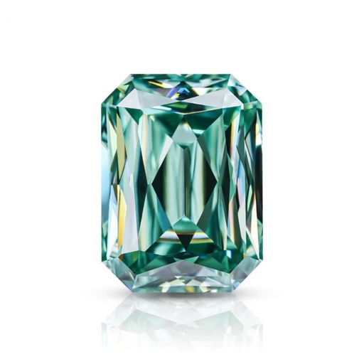 Loose Moissanite Green Clean Criss Cut Emerald 8.00 x 6.00 MM