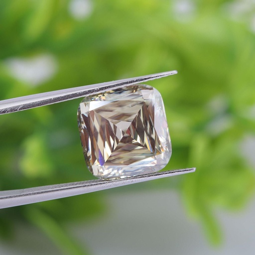 Loose Moissanite Brown Clean Criss Cut Cushion 6.50 MM
