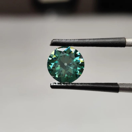 Loose Moissanite Emerald Vivid Green Clean Old European Cut 17.00 MM