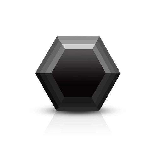 Loose Moissanite Black Clean Hexagon Cut 8.00 MM