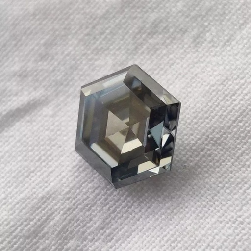 Loose Moissanite Grey Clean Hexagon Cut 10.00 MM