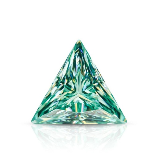 Loose Moissanite Green Clean Triangle Cut 10.00 MM