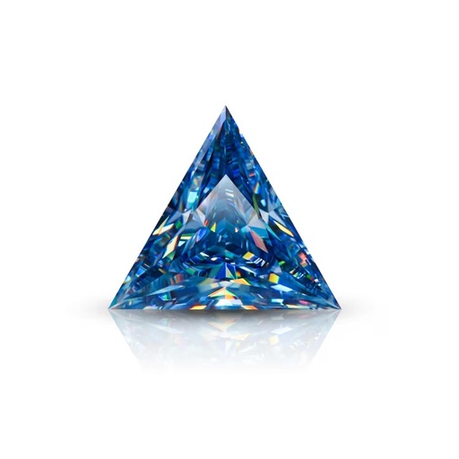 Loose Moissanite Royal Vivid Blue Clean Triangle Cut 7.50 MM
