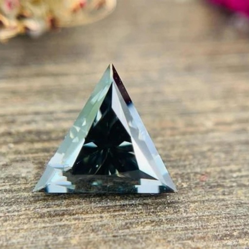 Loose Moissanite Grey Clean Triangle Cut 9.50 MM