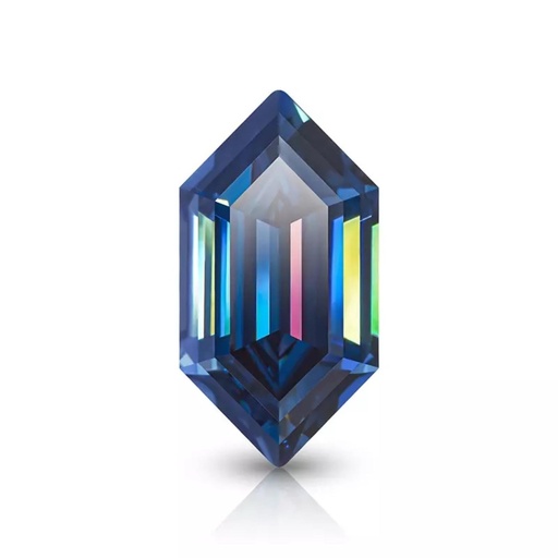 Loose Moissanite Royal Vivid Blue Clean Dutch Marquise Cut 11.00 x 5.50 MM