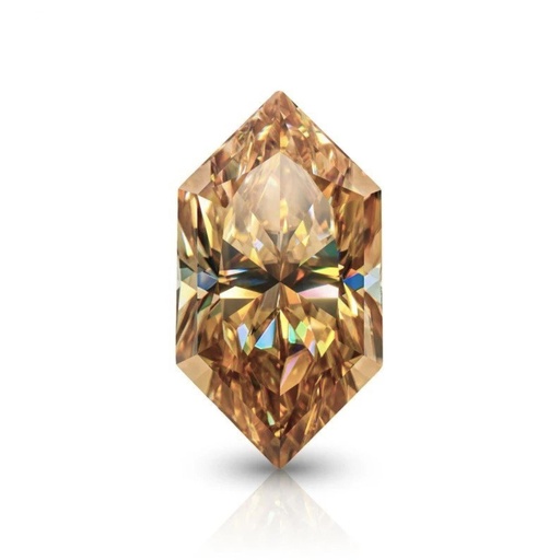 Loose Moissanite Champagne Vivid Brown Clean Dutch Marquise Cut 12.00 x 6.00 MM