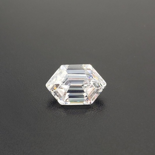 Loose Moissanite White Clean Long Hexagon Cut 10.00 x 5.00 MM