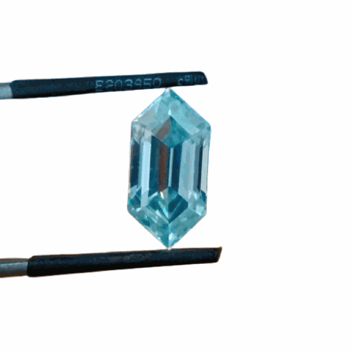 Loose Moissanite Blue Clean Long Hexagon Cut 15.00 x 7.50 MM