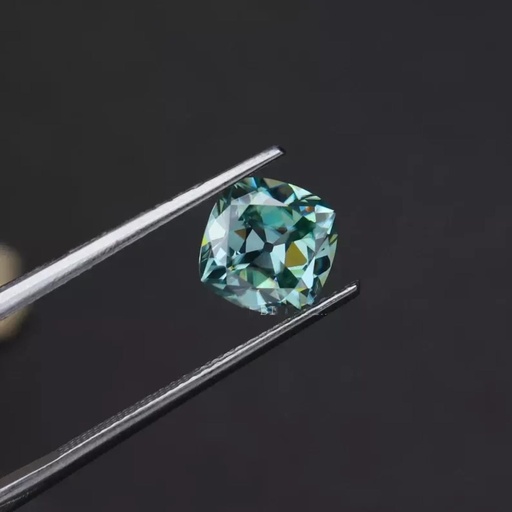 Loose Moissanite Blue Clean Old Mine Cut 13.00 MM