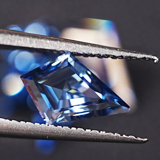 Loose Moissanite Royal Vivid Blue Clean Kite Cut 10.00 x 5.00 MM