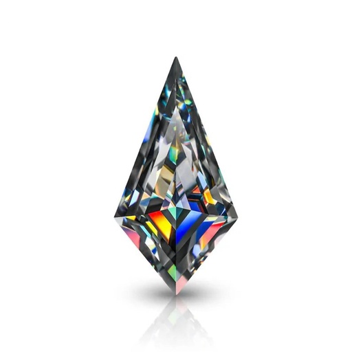 Loose Moissanite Grey Clean Kite Cut 10.00 x 5.00 MM